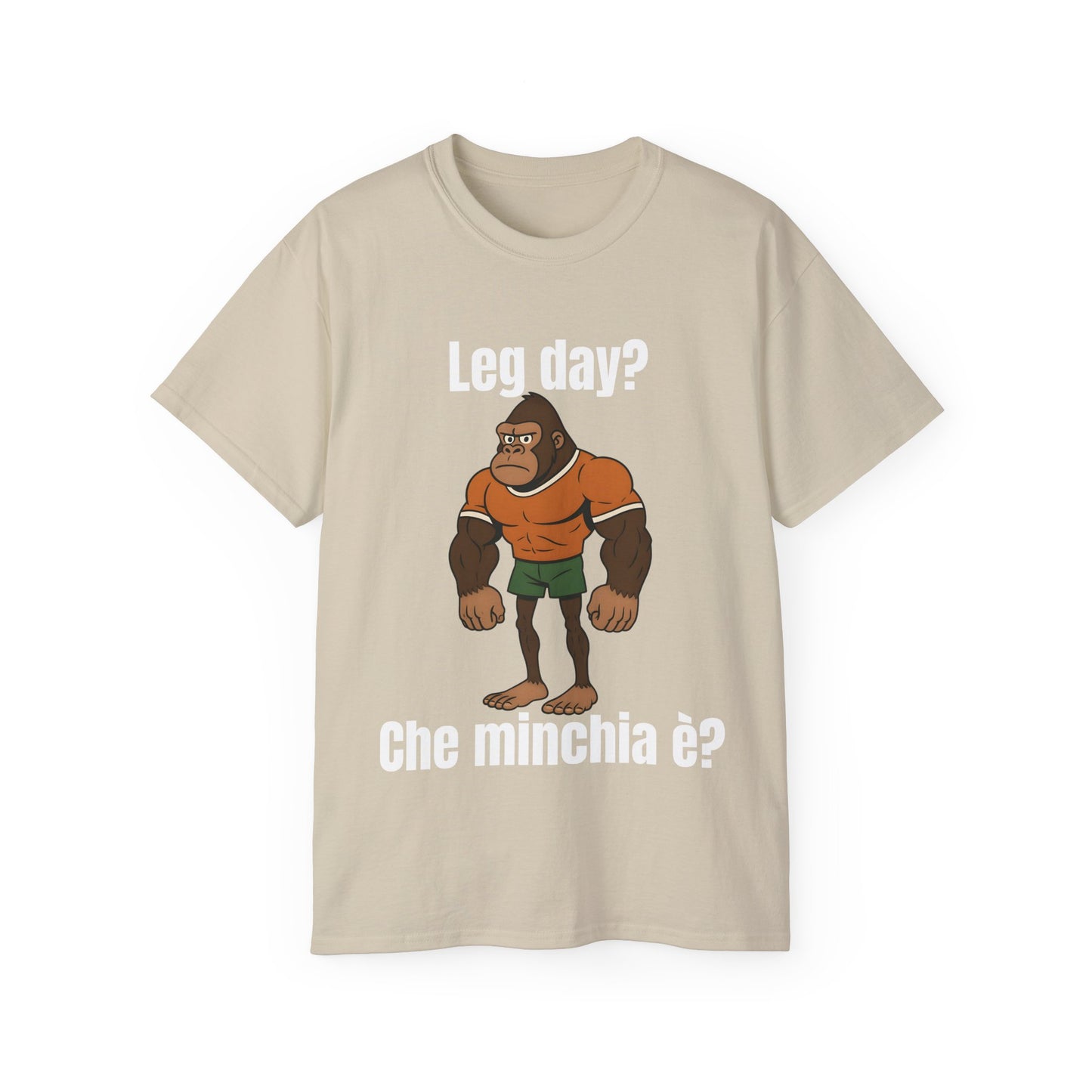 Leg day? T-shirt con gorilla.